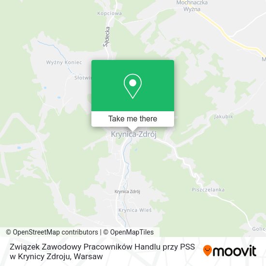 Związek Zawodowy Pracowników Handlu przy PSS w Krynicy Zdroju map