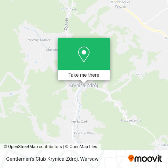 Gentlemen's Club Krynica-Zdrój map