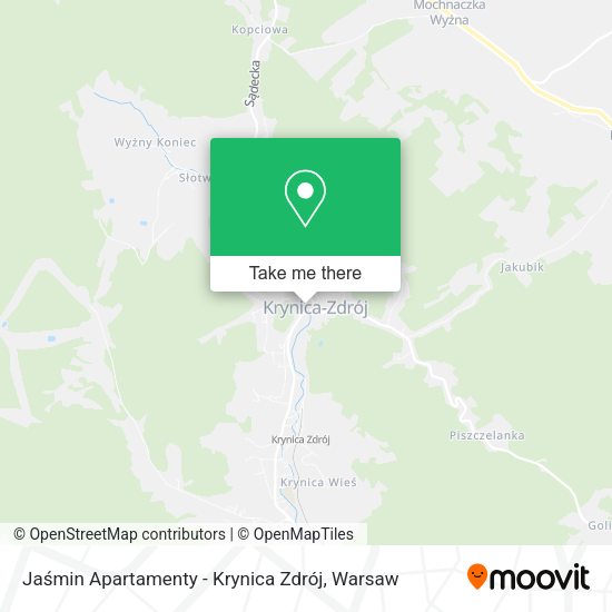 Jaśmin Apartamenty - Krynica Zdrój map