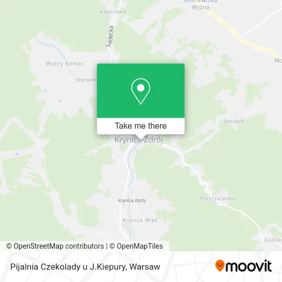 Карта Pijalnia Czekolady u J.Kiepury