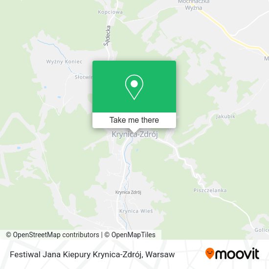 Карта Festiwal Jana Kiepury Krynica-Zdrój