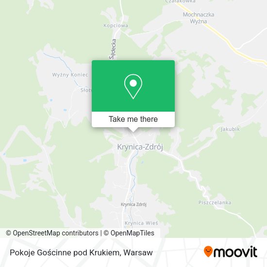 Pokoje Gościnne pod Krukiem map