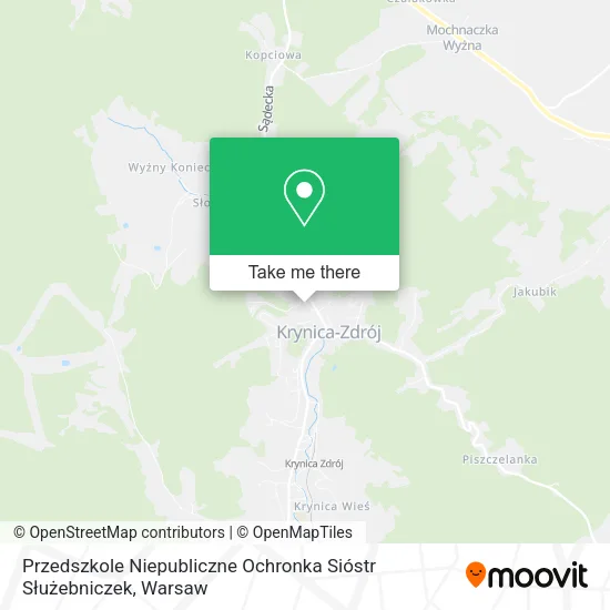 Карта Przedszkole Niepubliczne Ochronka Sióstr Służebniczek