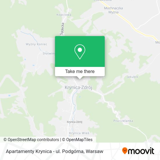 Apartamenty Krynica - ul. Podgórna map