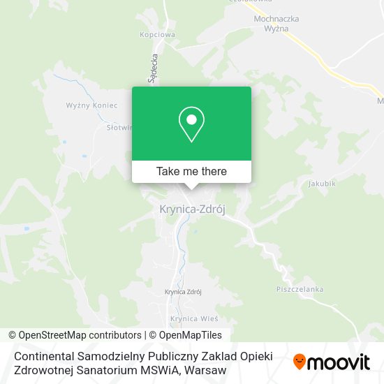 Continental Samodzielny Publiczny Zaklad Opieki Zdrowotnej Sanatorium MSWiA map