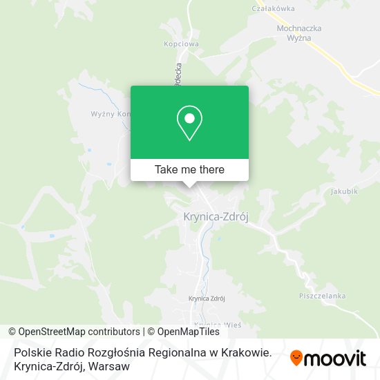 Polskie Radio Rozgłośnia Regionalna w Krakowie. Krynica-Zdrój map