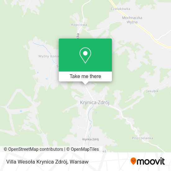 Villa Wesoła Krynica Zdrój map