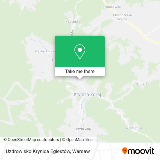 Uzdrowisko Krynica Egiestów map