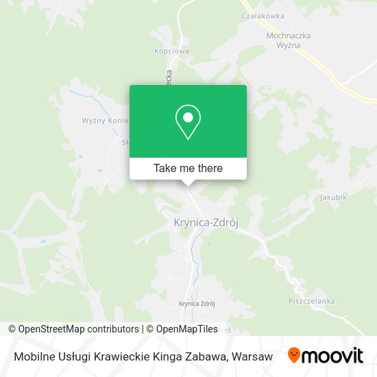 Карта Mobilne Usługi Krawieckie Kinga Zabawa