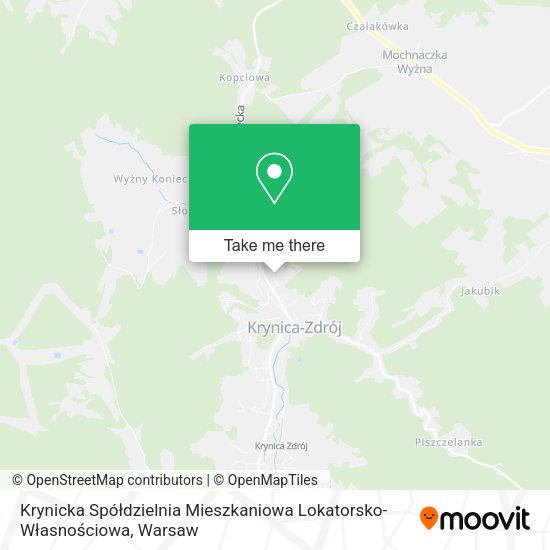 Krynicka Spółdzielnia Mieszkaniowa Lokatorsko-Własnościowa map