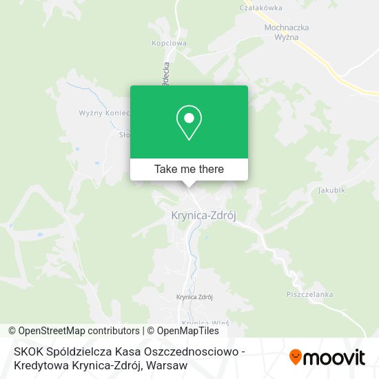 SKOK Spóldzielcza Kasa Oszczednosciowo - Kredytowa Krynica-Zdrój map