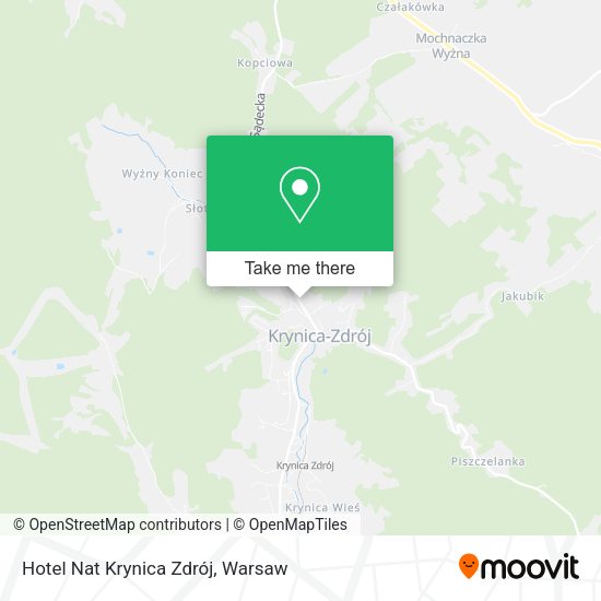 Hotel Nat Krynica Zdrój map