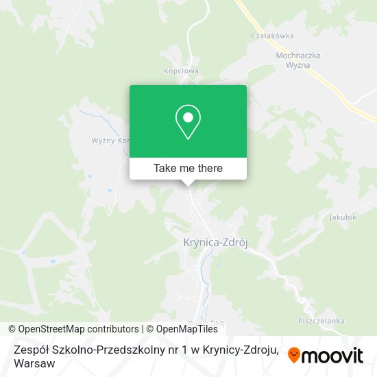 Zespół Szkolno-Przedszkolny nr 1 w Krynicy-Zdroju map