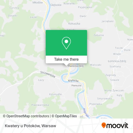 Kwatery u Potoków map