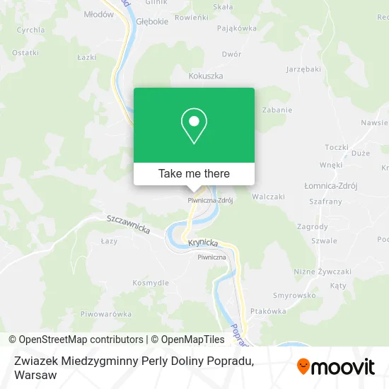 Zwiazek Miedzygminny Perly Doliny Popradu map