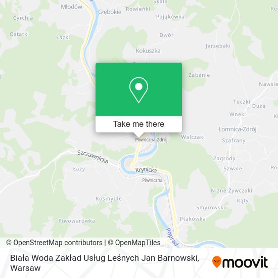 Biała Woda Zakład Usług Leśnych Jan Barnowski map