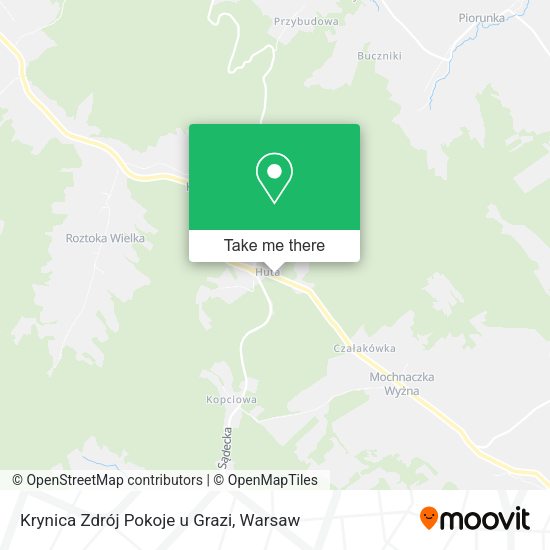 Krynica Zdrój Pokoje u Grazi map