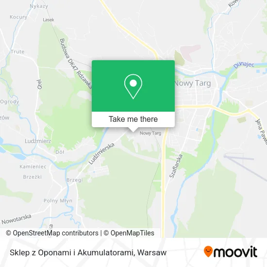 Карта Sklep z Oponami i Akumulatorami