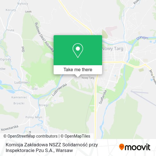 Komisja Zakładowa NSZZ Solidarność przy Inspektoracie Pzu S.A. map