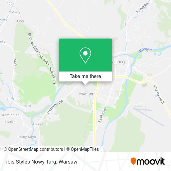 ibis Styles Nowy Targ map