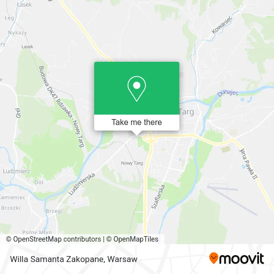 Карта Willa Samanta Zakopane