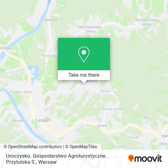 Uroczysko. Gospodarstwo Agroturystyczne. Przytulska S. map