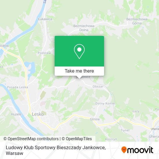 Ludowy Klub Sportowy Bieszczady Jankowce map