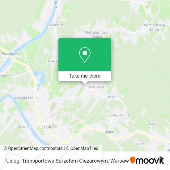 Uslugi Transportowe Sprzetem Ciezarowym map