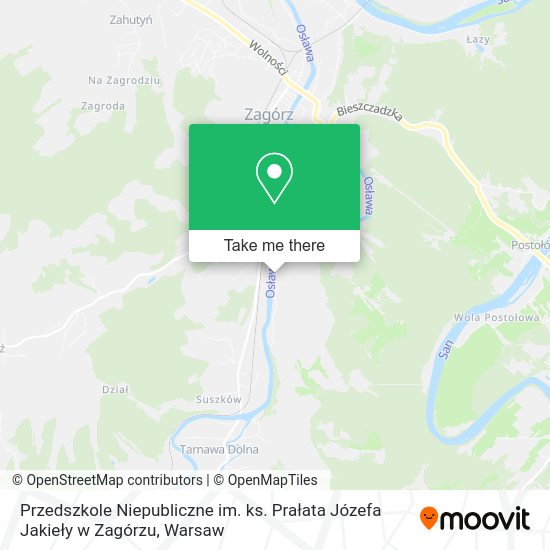 Przedszkole Niepubliczne im. ks. Prałata Józefa Jakieły w Zagórzu map