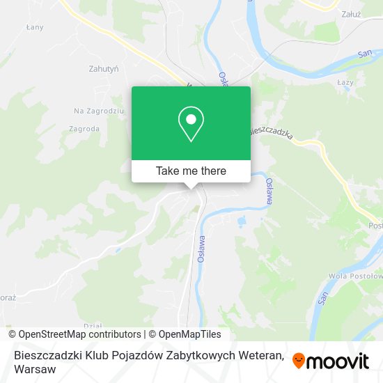 Bieszczadzki Klub Pojazdów Zabytkowych Weteran map