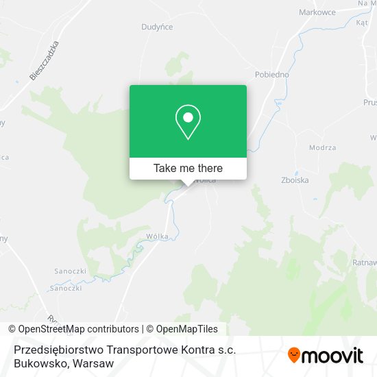 Карта Przedsiębiorstwo Transportowe Kontra s.c. Bukowsko