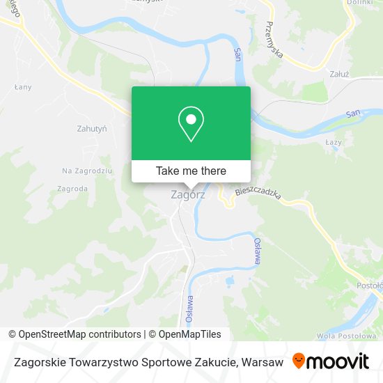 Карта Zagorskie Towarzystwo Sportowe Zakucie