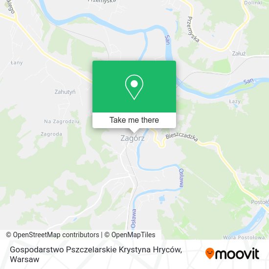 Карта Gospodarstwo Pszczelarskie Krystyna Hryców