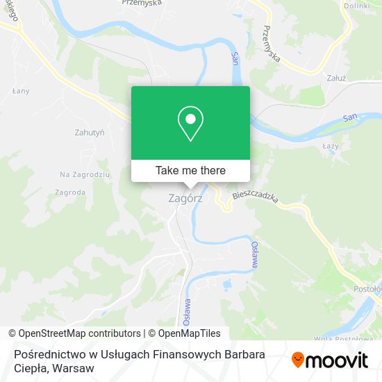 Pośrednictwo w Usługach Finansowych Barbara Ciepła map