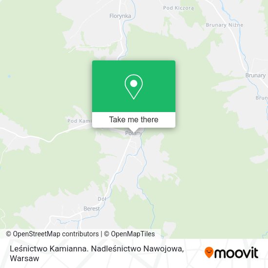 Leśnictwo Kamianna. Nadleśnictwo Nawojowa map