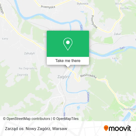 Карта Zarząd os. Nowy Zagórz