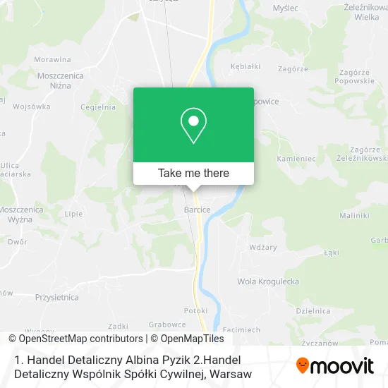 1. Handel Detaliczny Albina Pyzik 2.Handel Detaliczny Wspólnik Spółki Cywilnej map