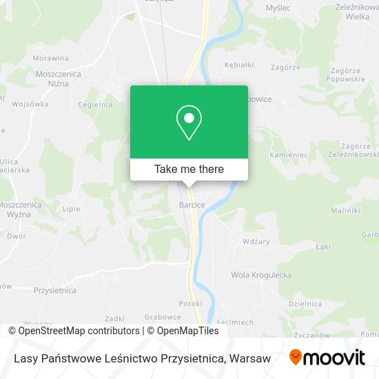 Lasy Państwowe Leśnictwo Przysietnica map