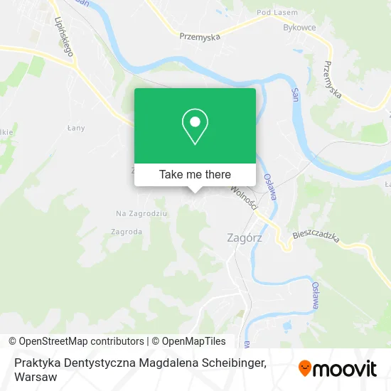 Карта Praktyka Dentystyczna Magdalena Scheibinger