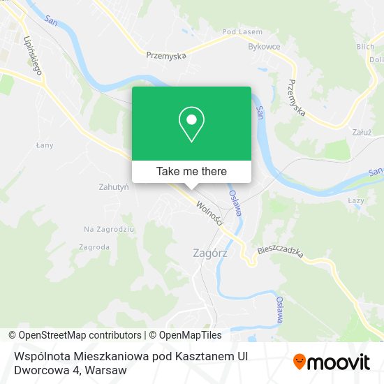 Wspólnota Mieszkaniowa pod Kasztanem Ul Dworcowa 4 map