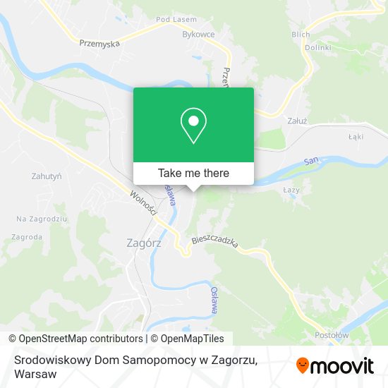 Srodowiskowy Dom Samopomocy w Zagorzu map