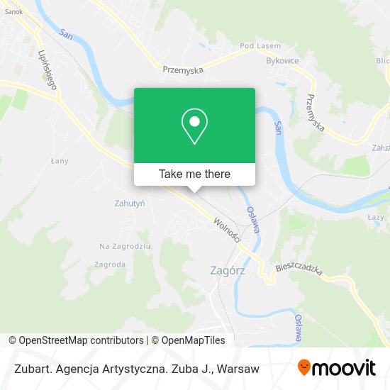 Zubart. Agencja Artystyczna. Zuba J. map