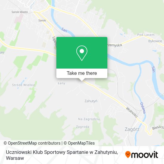 Uczniowski Klub Sportowy Spartanie w Zahutyniu map