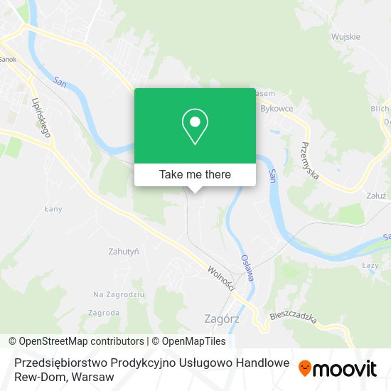 Przedsiębiorstwo Prodykcyjno Usługowo Handlowe Rew-Dom map