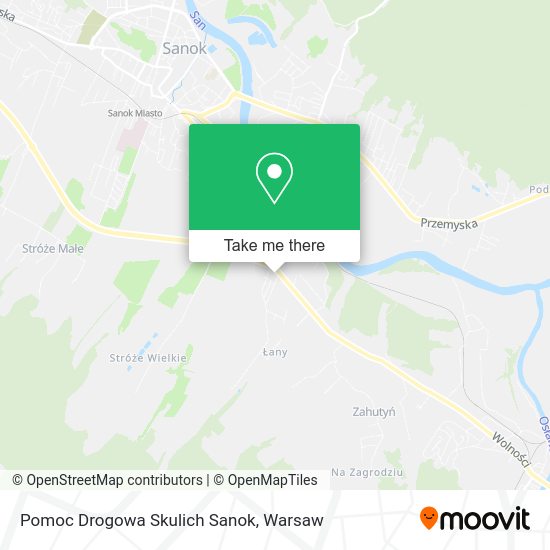 Pomoc Drogowa Skulich Sanok map