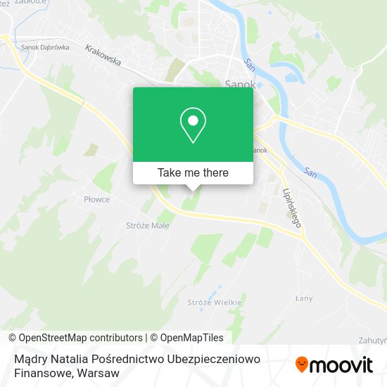 Mądry Natalia Pośrednictwo Ubezpieczeniowo Finansowe map