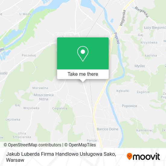 Jakub Luberda Firma Handlowo Usługowa Sako map