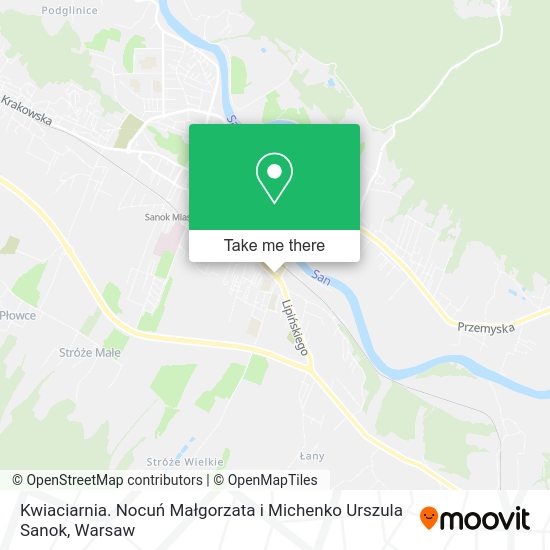 Kwiaciarnia. Nocuń Małgorzata i Michenko Urszula Sanok map