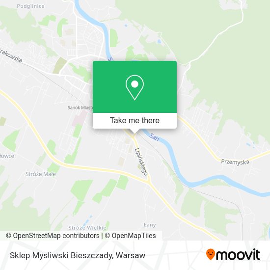 Sklep Mysliwski Bieszczady map