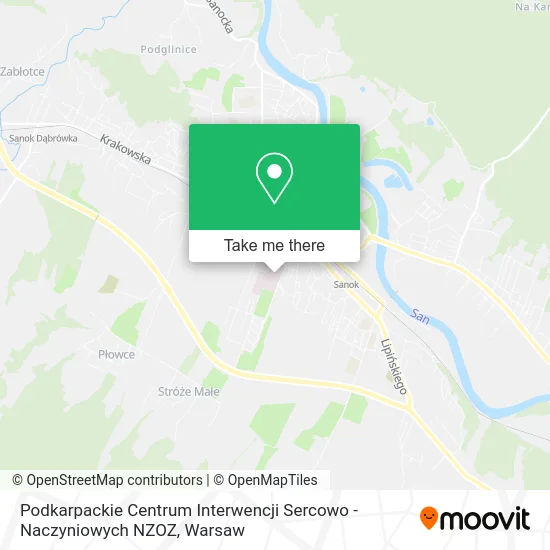Карта Podkarpackie Centrum Interwencji Sercowo - Naczyniowych NZOZ